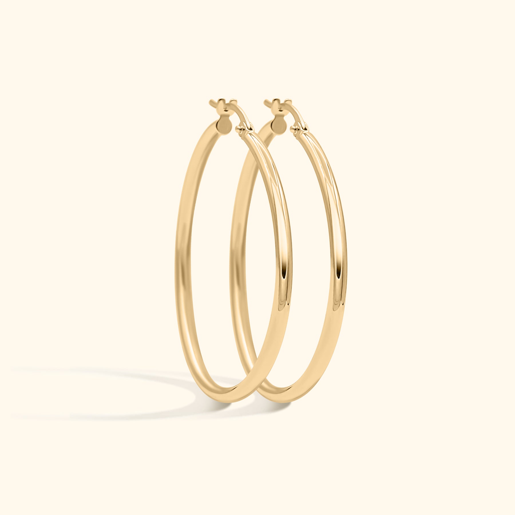 14K Gold Earrings | 34 mm