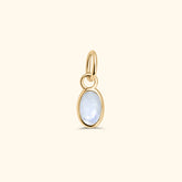 London Blue Topaz Birthstone Pendant December | 14K Gold