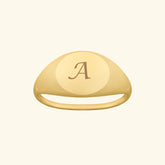 Initial Signet Ring | Gold plated