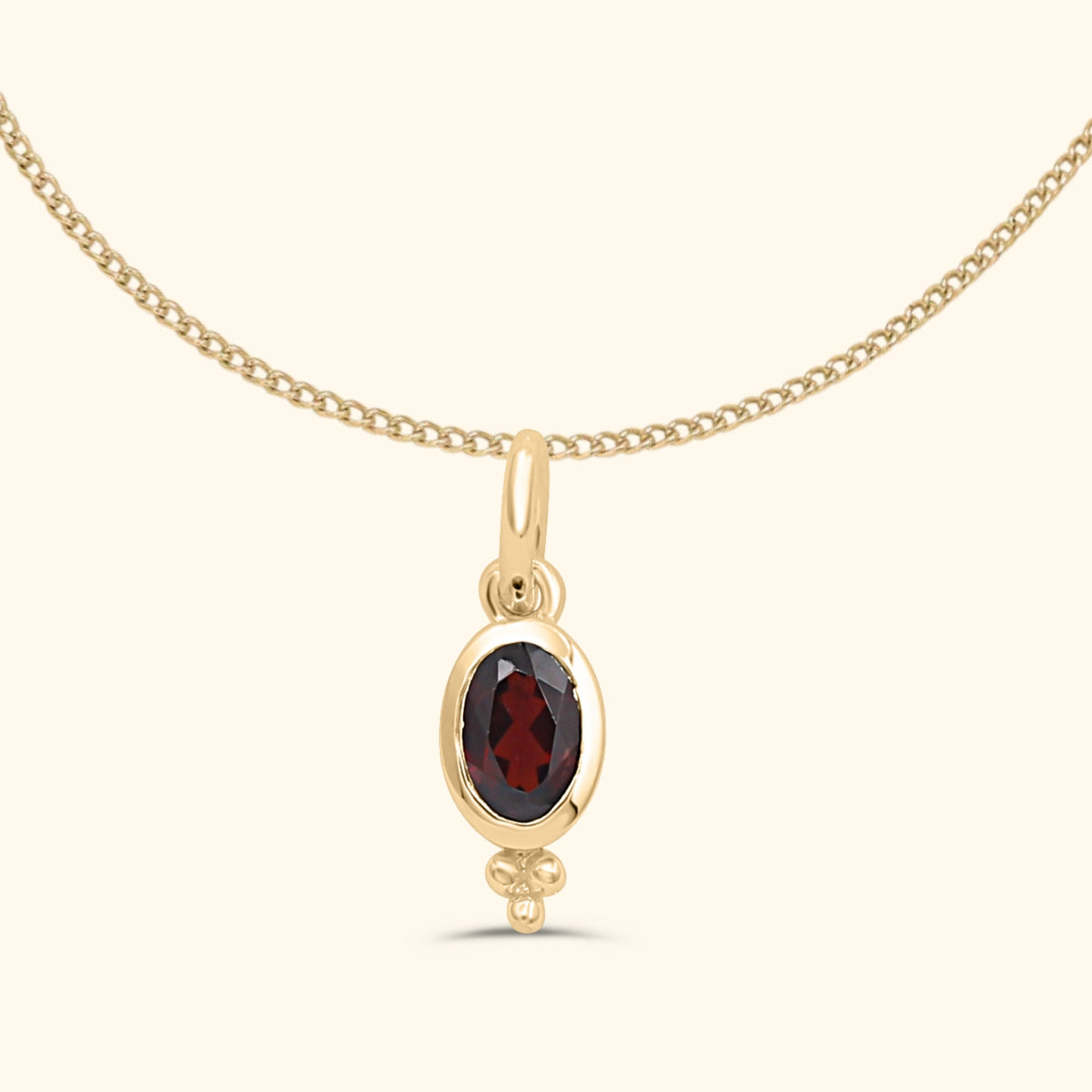 Birthstone Ketting | Gold plated brass