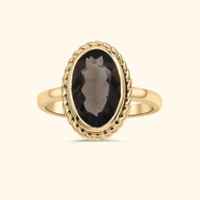 Vintage Luna Smoky Quartz ring