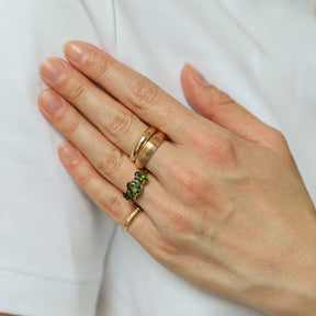 Tourmaline trio ring | 9K
